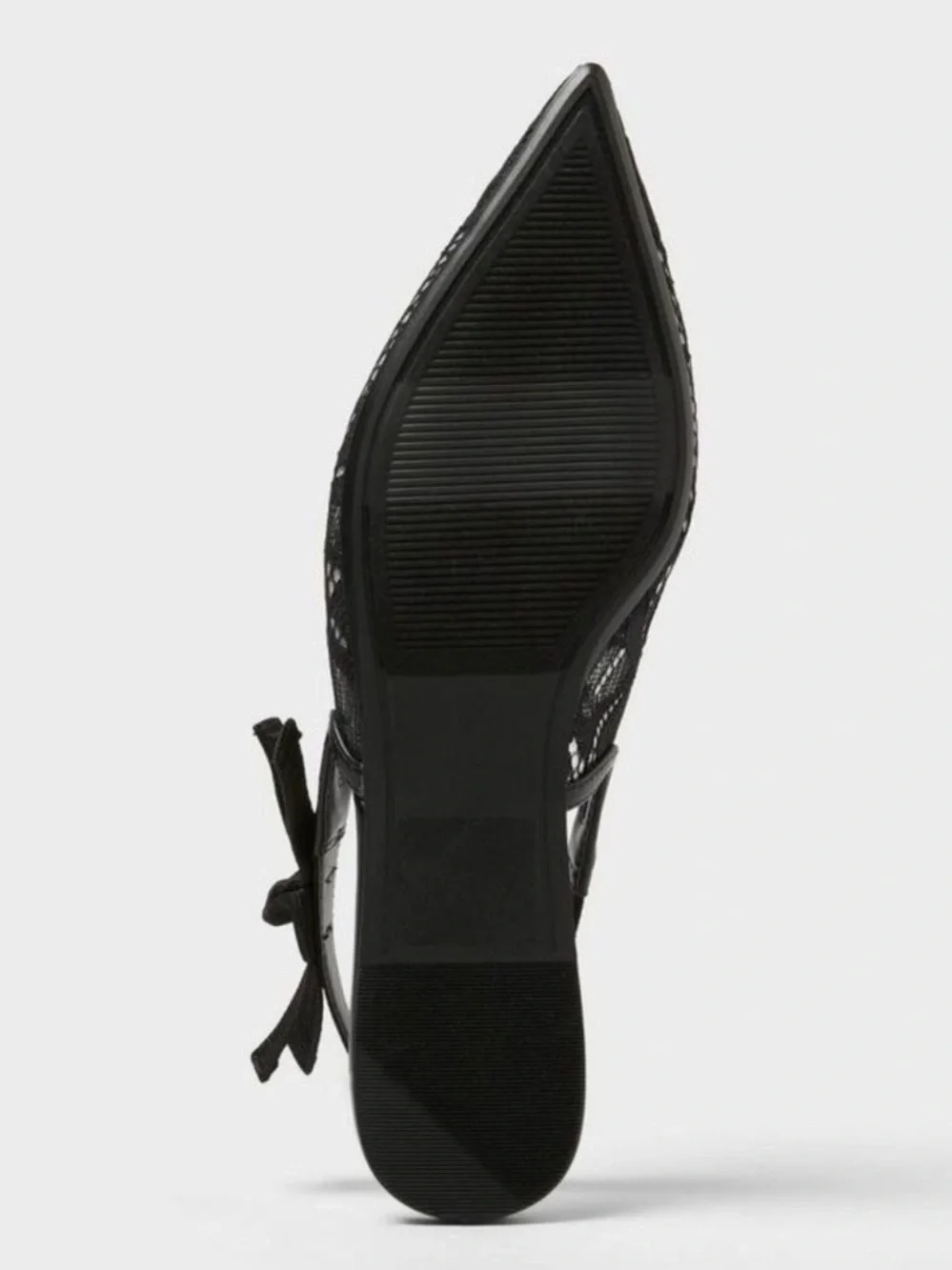 a new day Black Lace Pointed Slingback Flats - Picture 4 of 7